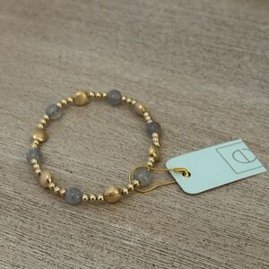 NWT Enewton Honesty Gold Sincerity Pattern Beaded Bracelet